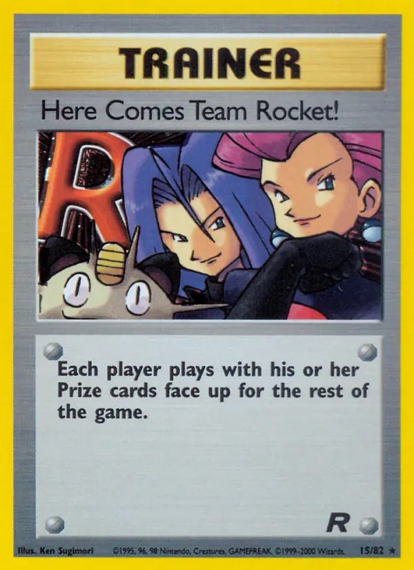 Here Comes Team Rocket! - 15/82 - Pokemon Team Rocket Unlimited Holo Rare NM