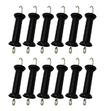 Plastic Electric Fence Gate Handle Insulators, Gate Handle with Spring Black 12