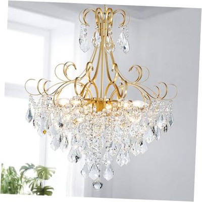  Crystal Chandelier 10-Light Pendant Ceiling Light Modern Lighting Fixture for 