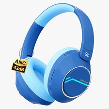 Kids Active Noise Cancelling Headphones Bluetooth 5.4 3 Level Safe Volume Travel