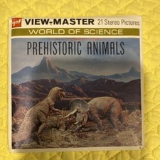 Gaf View Master 21 Stereo Pictures, World Of Science Prehistoric Animals.
