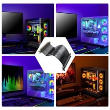 PCIE5.0 X16 Risers Cable Flexible GPU Extension Cord 180 Parallel Direction