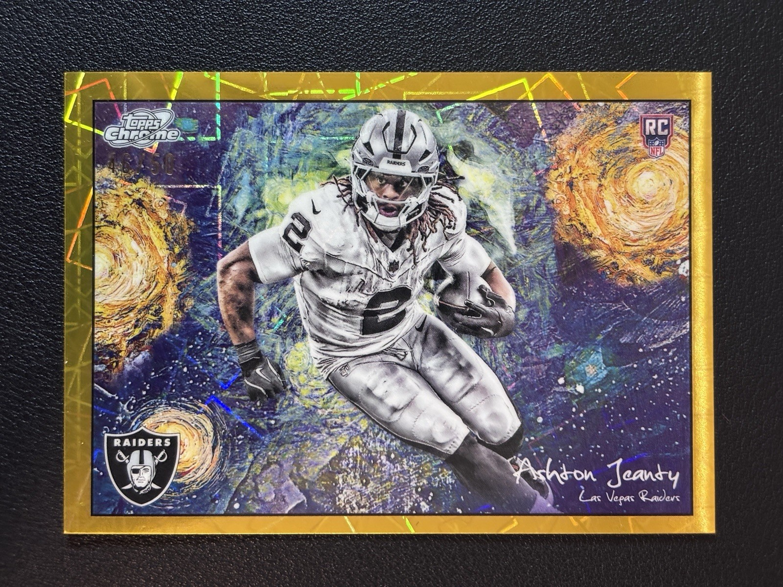 Ashton Jeanty 2025 Topps Chrome Cosmic Gold /50 Stars In The Night STN-4