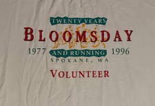 vintage Bloomsday 1977-1996 20th Anniversary t-shirt running marathon volunteer