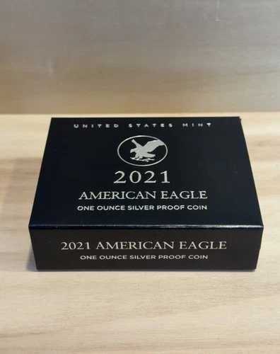 2021-W American Silver Eagle Proof Type 2 Dollar $1 Box US Mint 21EAN OGP COA