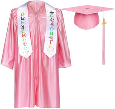6 Pcs Kindergarten Preschool Graduation Cap and Gown 2026 Tassel Stole Certifica