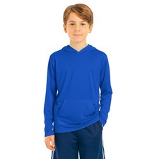 Boys' Rash Guard Long Sleeve UPF 50 UV Protection Swim Shirt, Hooded Sun Shi...