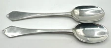 Stieff Pewter Demitasse Spoon Set of 2 Colonial Williamsburg 4.25" Vintage
