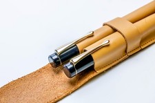 Schreibgeräte Set blau mit Etui  - Tintenroller und Kugelschreiber