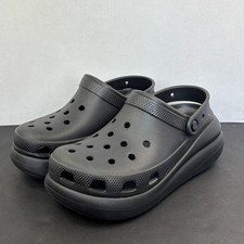 Crocs Platform Clogs Womens Size 8 Black Slip On Comfort Water Shoes Lightweight