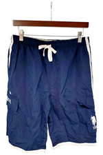U.S. Polo Assn Men's USPA Cargo Swim Shorts Classic Navy