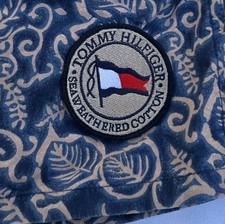 VTG 90s Tommy Hilfiger Swim Trunks Lined Tropical Tommy Trunks Size Large