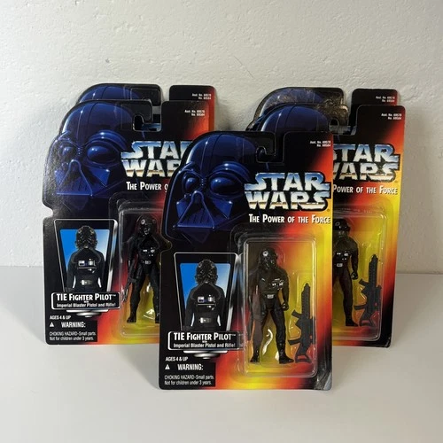 1995 Kenner Star Wars POTF Red Card Tie Fighter Pilot 3.75" Figure Sealed