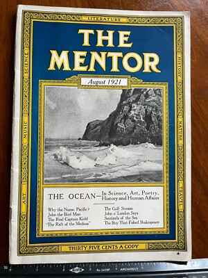 The Mentor: Ocean, Aug 1921, Illustrated Magazine Prince Albert I Monaco
