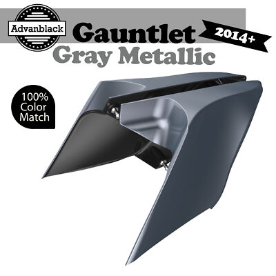 For Harley Advanblack CVO Stretched Extended Side Cover Gauntlet Gray Metallic