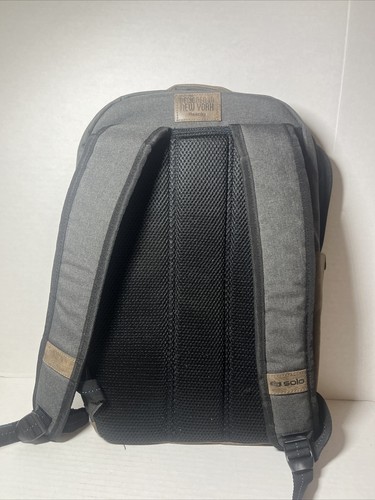 Solo New York Urban Collection Nomad Unbound Slim Backpack - flannel and leather - Photo 2/10