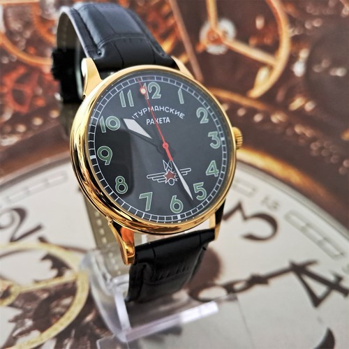 Uhr RAKETA PILOT Herren Dresswatch Mechanismus 2609.HA Sturmanskie UdSSR Gold - Bild 10 von 20