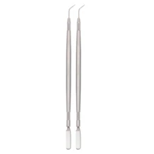2PCS Eyelash Brush Eyelash Extension Tool Eyelash Tool with Comb Stainless Steel