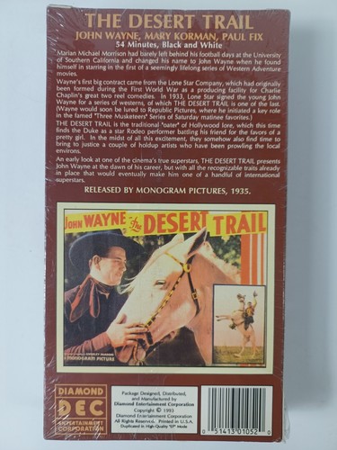 John Wayne In The Desert Trail (VHS, 1993) New Sealed Free Ship - Picture 2 of 4