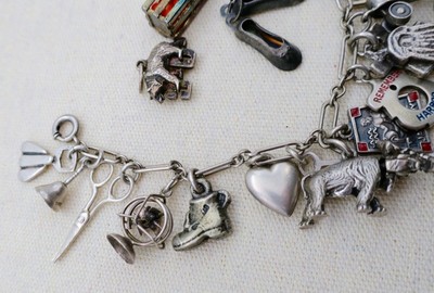 Charme Bracelet éléphant En Argent Sterling 925 Vintage - 2,8 G - 2,3 Cm - Occasion