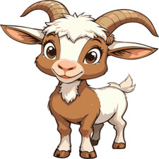 30 Custom Happy Little Goat Personalized Address Labels