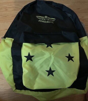 Vintage Jordache BackPack Neon Green/Black Adjustable Strap