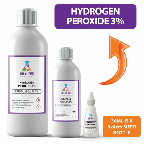 Hydrogen Peroxide 3 Food Grade Safe to Use on Hands HUMAN SAFE