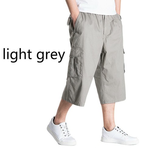 Men Casual 3/4 Length Cargo Pants 