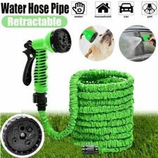 Expanding Expandable Flexible Garden Water Hose w Spray Nozzle 25, 50, 75, 100ft