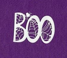 BOO  6 Halloween die cuts scrapbook cards