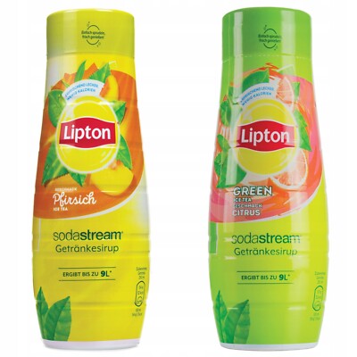 NEU Sodastream Sirup Lipton Eistee Pfirsich Grüner Tee 2x440ml Getränkesirup
