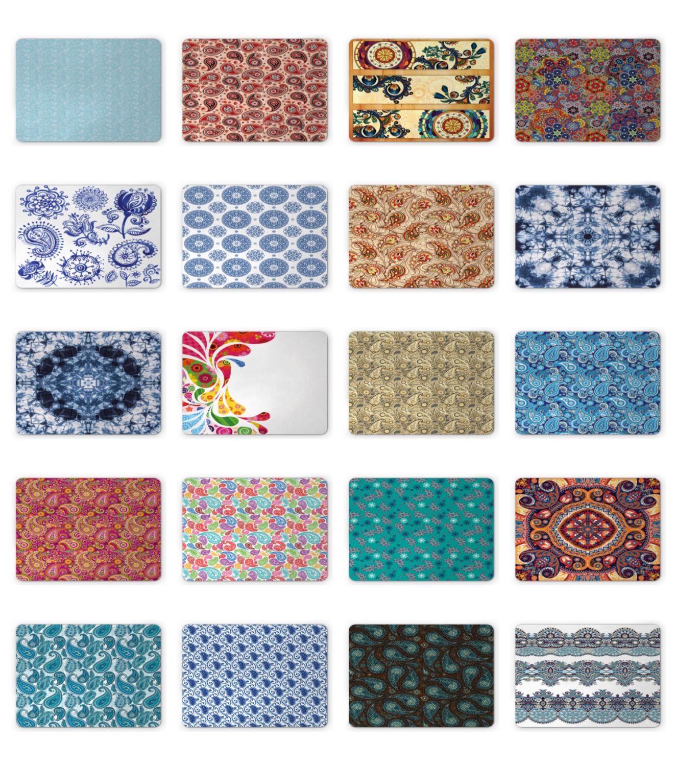 Ambesonne Paisley Art Mousepad Rectangle Non-Slip Rubber