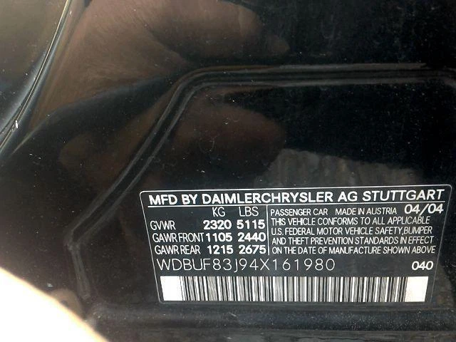 03 04 05 06 Mercedes-Benz MERCEDES E-CLASS Engine Motor Foto 4 de 4