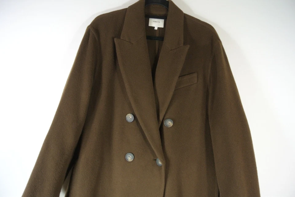 NEW VINCE Double-breasted Oversized Wool-blend  Coat V688691275 - Size XL #C2966 - Image 3 of 4
