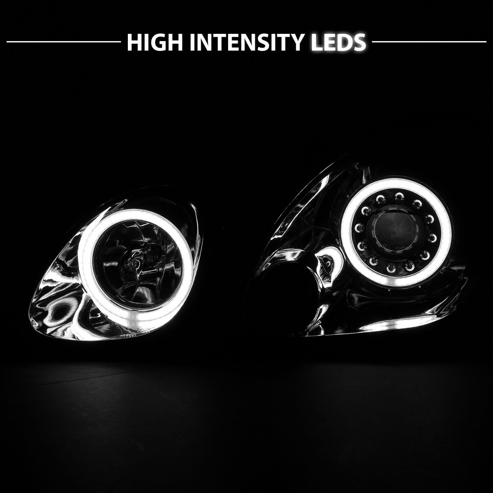 [LED Halo]For 98-05 Lexus GS Sedan GS300/GS400 Projector Chrome ...