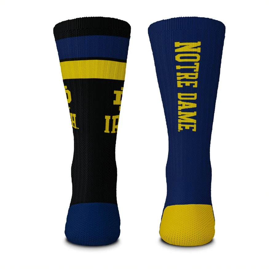 Paquete de 2 pares de calcetines Notre Dame Fighting Irish Duo colores de equipo grandes para hombre Foto 2 de 2