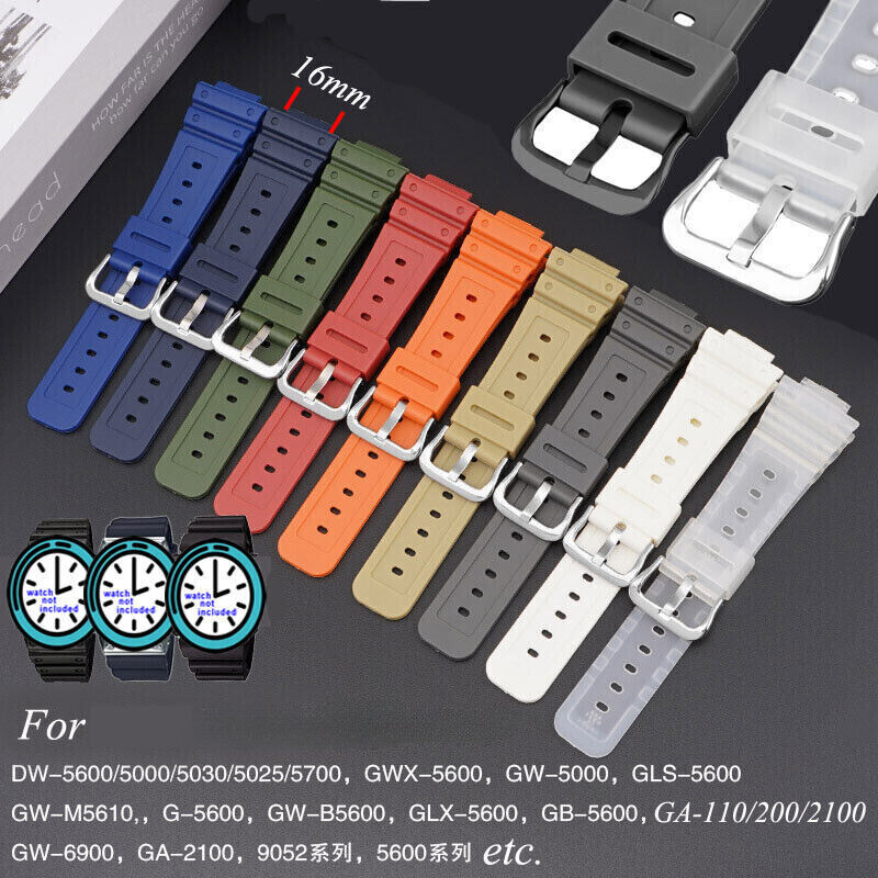 Resin Watch Strap Bracelet For GW-M5610 GA-2100 GD-110 DW-6900 Silicone TPU  Band