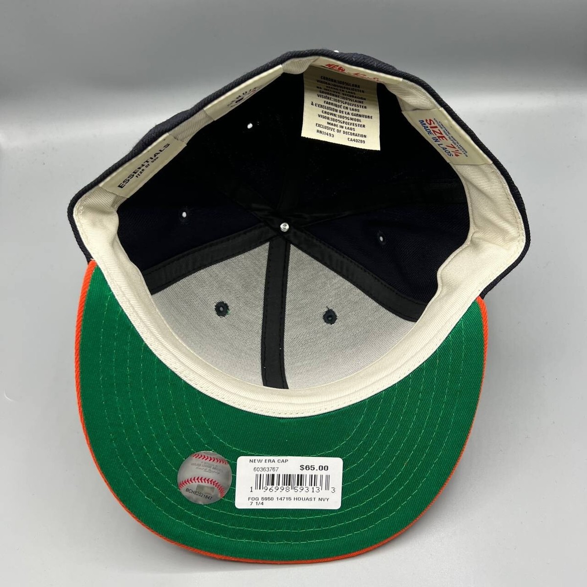 Fear of God Hat Men 7 1/4 Navy 59Fifty New Era Fitted Cap
