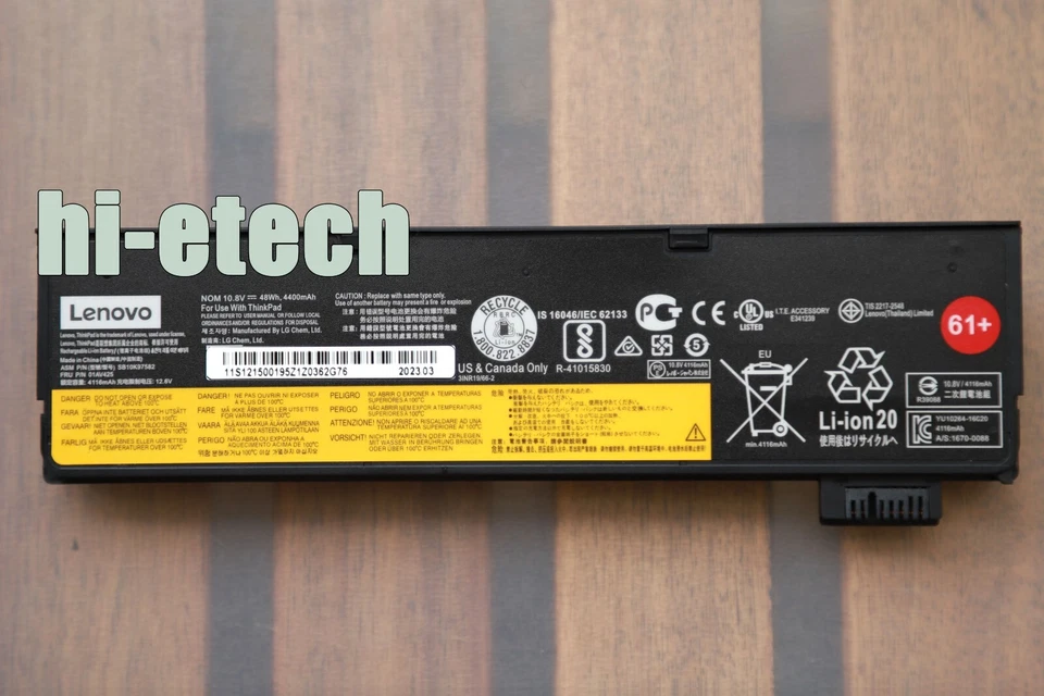 48 Wh Original 61+ 01AV424 01AV425 OEM Akku für Lenovo Thinkpad T470 T480 T570