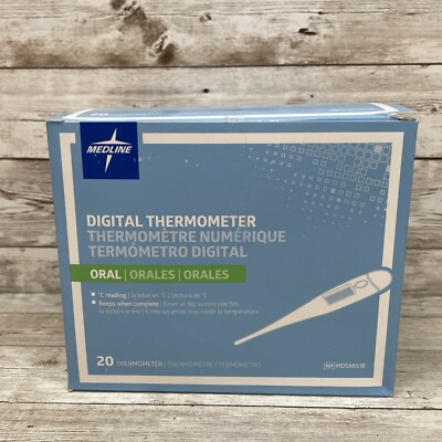 Digital LCD Fever Thermometer Oral/Underarm MEDLINE Adult Fast Ship *20pc Box*