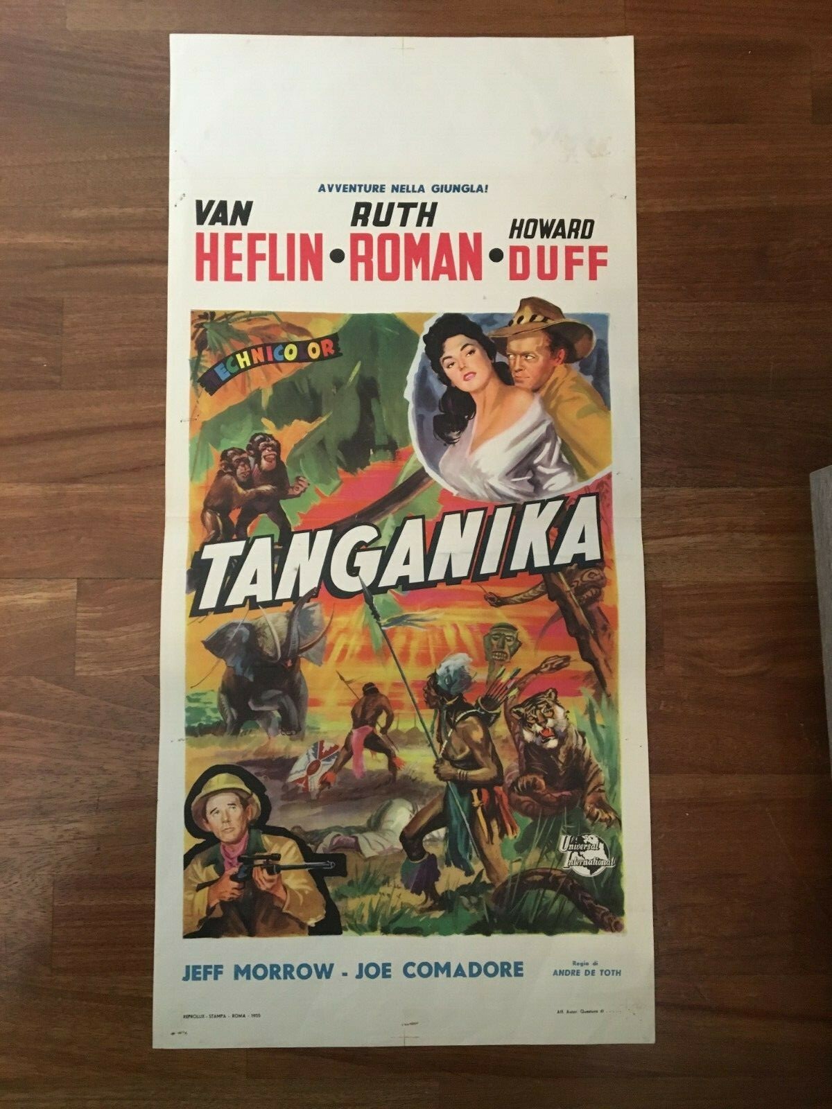 Locandina originale film Tanganika (1954) - Regia di André De Toth