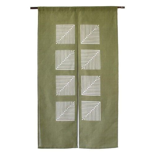 Niigata Noren Japanese Cotton Linen door curtain Wakamatsu Rikyu Green Japan