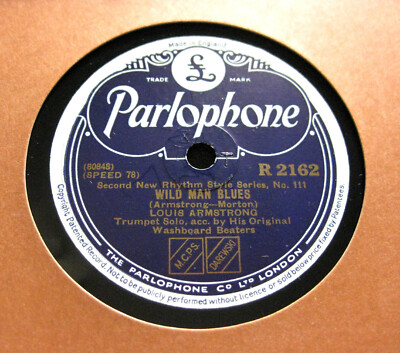 LOUIS ARMSTRONG Wild Man Blues / Melancholy Blues PARLOPHONE R 2162 (629)