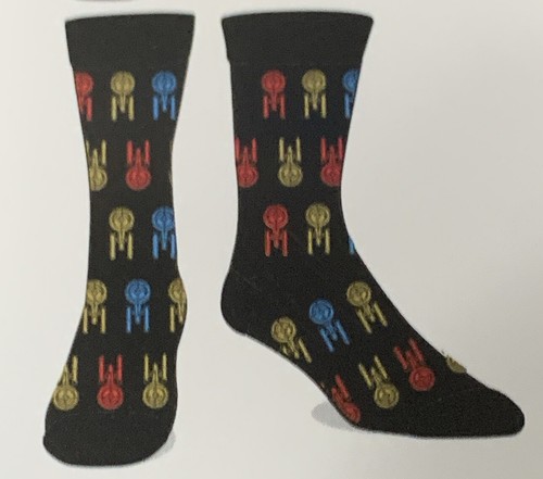 Star Trek Universe 6 Pack of Men's Crew Socks Size 8-12 Spock Kirk Enterprise - 第 5/10 張圖片