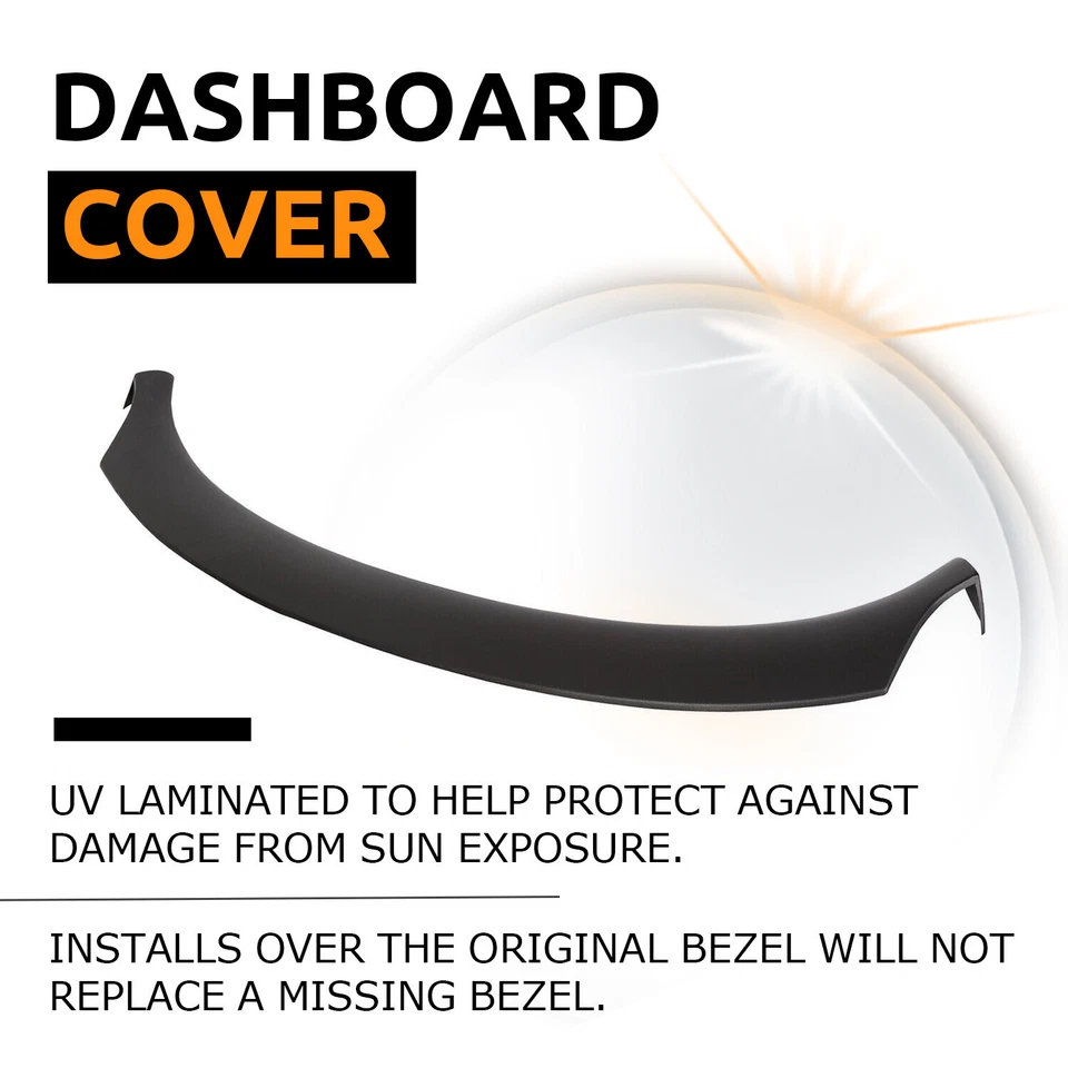 Cubierta de tapa de tablero moldeada negra texturizada negra apta para Chevrolet Cavalier 95-05 Foto 2 de 4