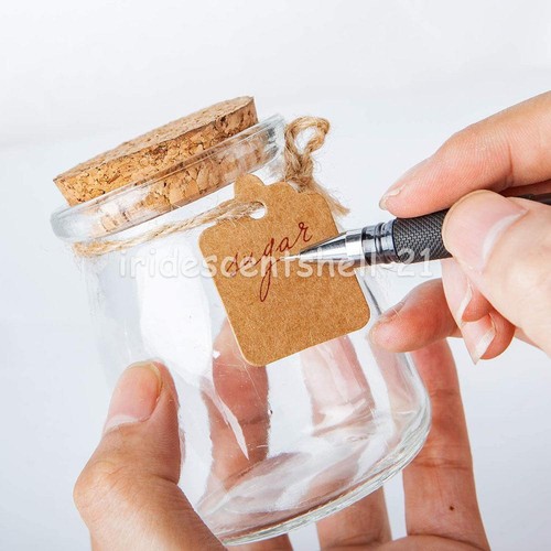 Glass Favor Jar With Cork Lid DIY Wishing Wedding Decor Pudding Bottle 100ML - Picture 6 of 12