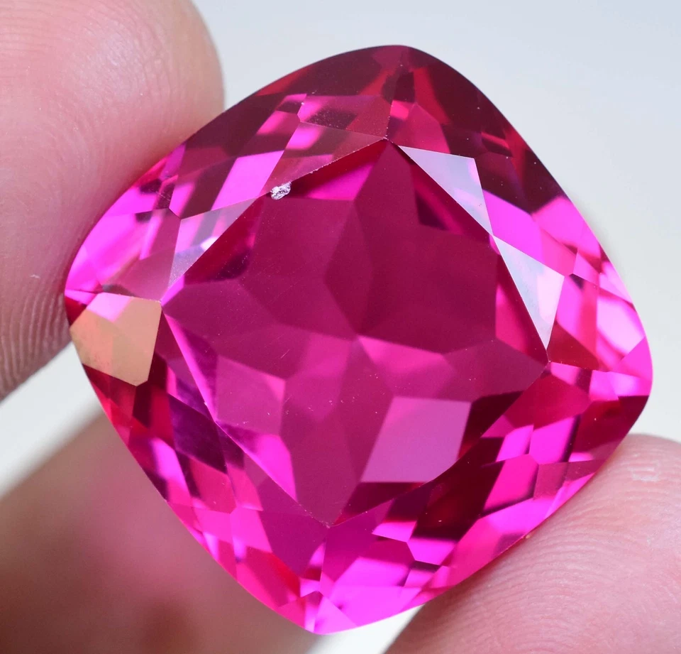 Impecable Natural Mogok Rosa Rubí 63.60 Ct Forma Cojín Piedra Preciosa Certificada Foto 4 de 4