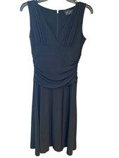 Max and Cleo NWT Sz 6 Little Black Dress Ruching Cocktail Wedding Swing Skirt