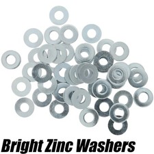 M2 - M36 METRIC SMALL / LARGE WASHERS STANDARD FORM A THICK BRIGHT ZINC PLATED