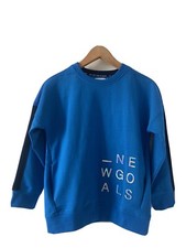 ZARA KIDS BOY EMBOSSED NEW GOALS SPORTY SWEATSHIRT Size 9 y 134 cm OA78 READ